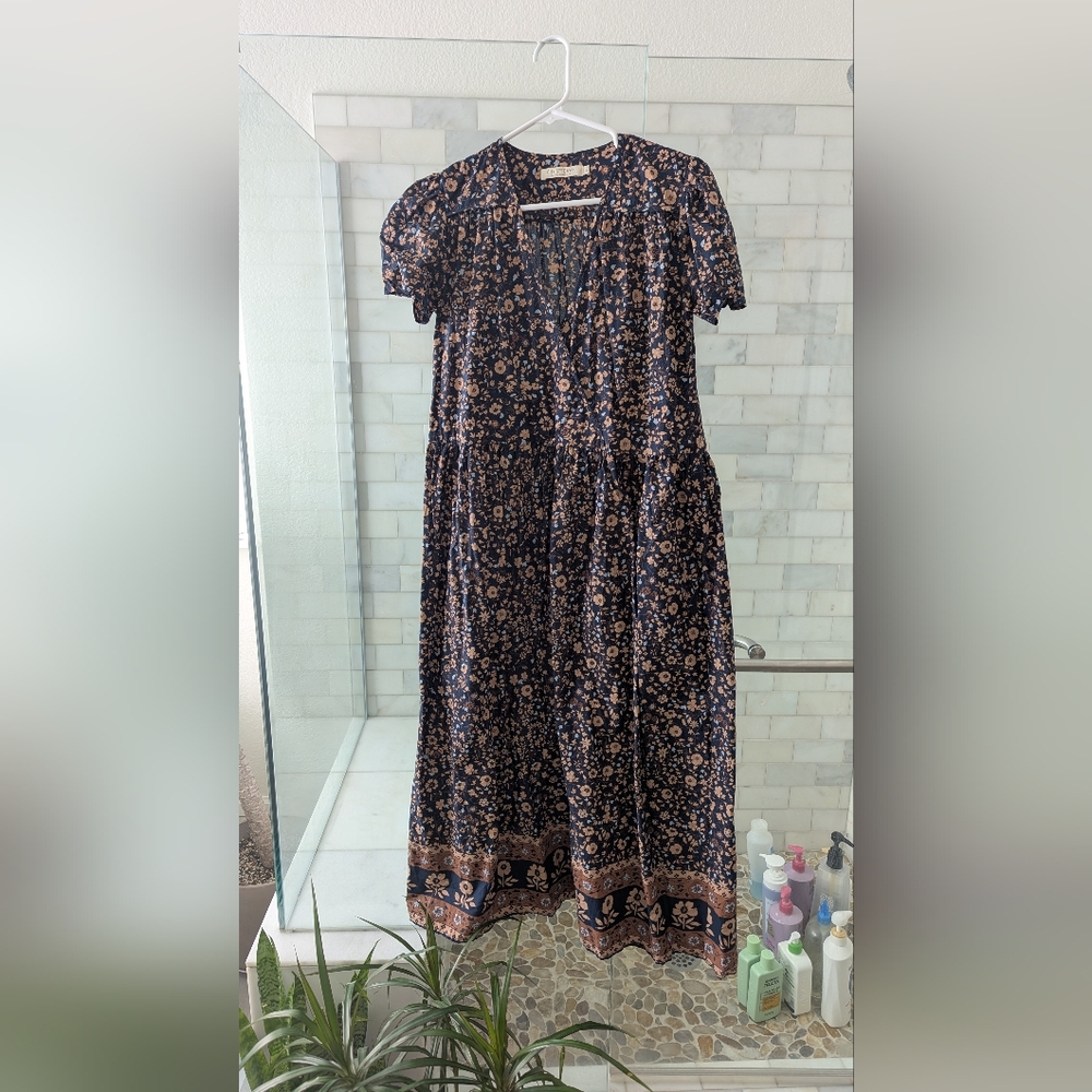 Christy Dawn Dawn dress in Navy Anemone Vine